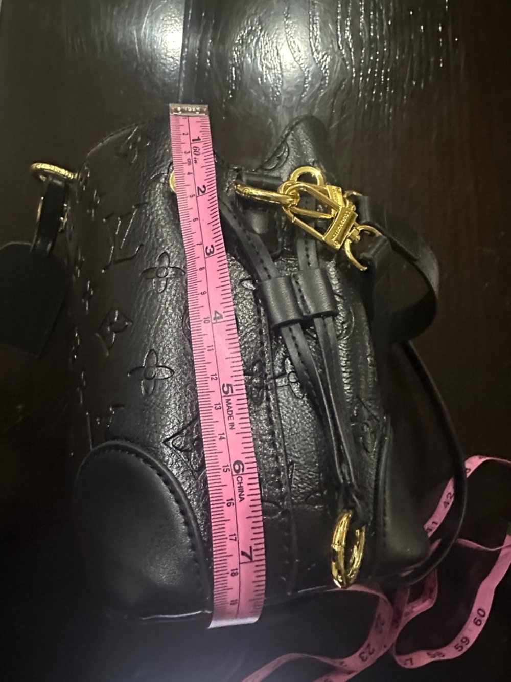 ‼️WOW‼️LV LAURA V Luxury Black Monogram-Embossed Leather Shoulder Bag‼️ - Picture 8 of 8